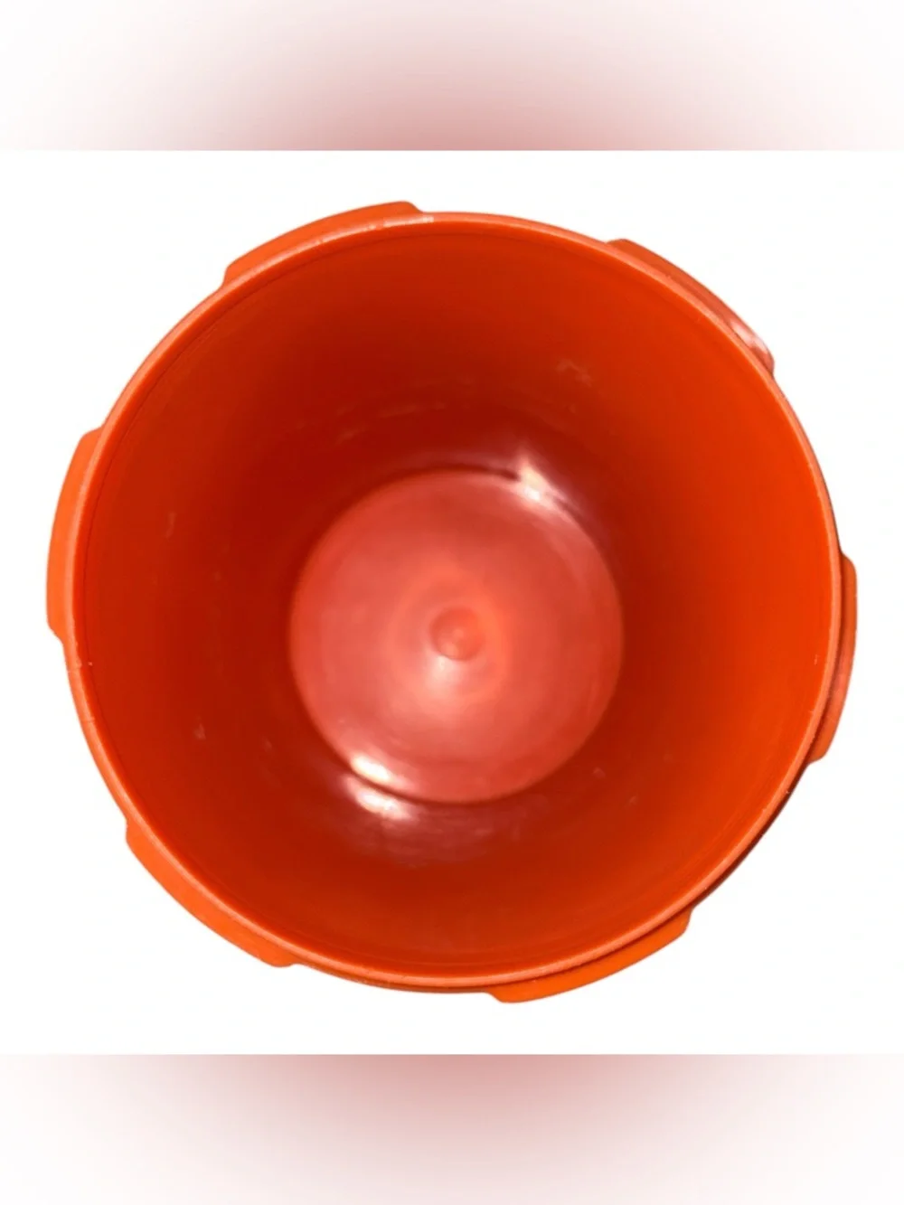 Vintage Tupperware Orange 809-6 Servalier Nesting Canister w/ 810-19 Lid